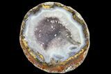 Las Choyas Coconut Geode with Amethyst & Calcite - Mexico #180576-4